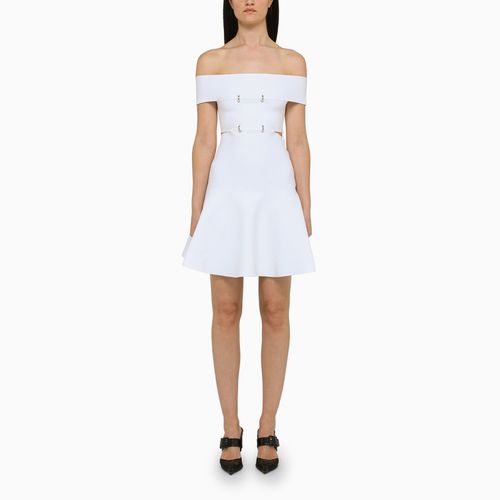 Abito corto bianco con cut out - Alexander McQueen - Modalova