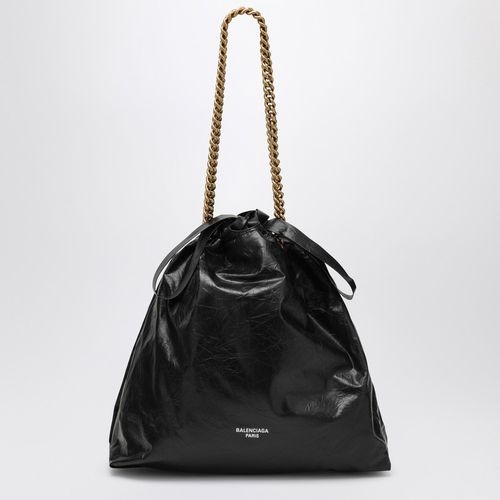 Borsa Tote Crush media nera in pelle - Balenciaga - Modalova