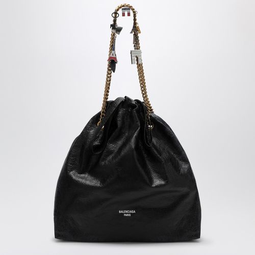 Borsa tote Crush Media in pelle nera - Balenciaga - Modalova