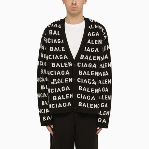 All over and white logo cardigan - Balenciaga - Modalova