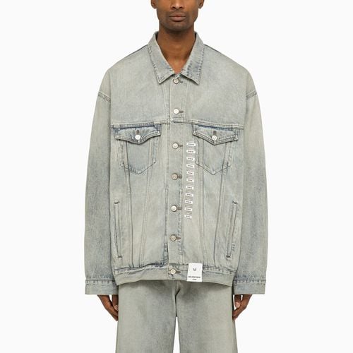 Jacke aus Denim mit Größenaufklebern - Balenciaga - Modalova