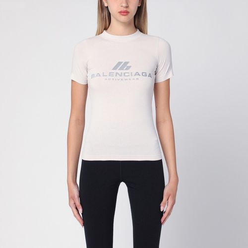 T-Shirt Activewear bianca in jersey stretch - Balenciaga - Modalova