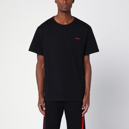 Black cotton T-shirt with logo - Alexander McQueen - Modalova