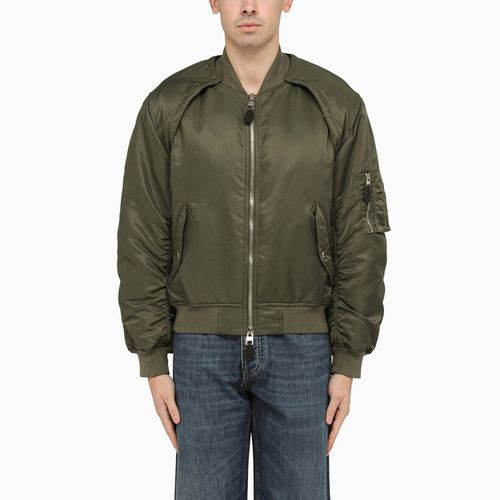 Bomber kaki in nylon transformable - Alexander McQueen - Modalova