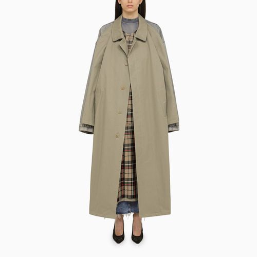 Cappotto Hybrid beige e blu denim in cotone - Balenciaga - Modalova