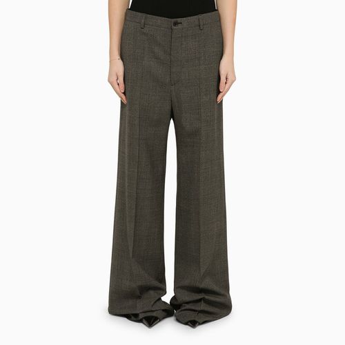 Pantalone ampio nero/grigio in lana - Balenciaga - Modalova