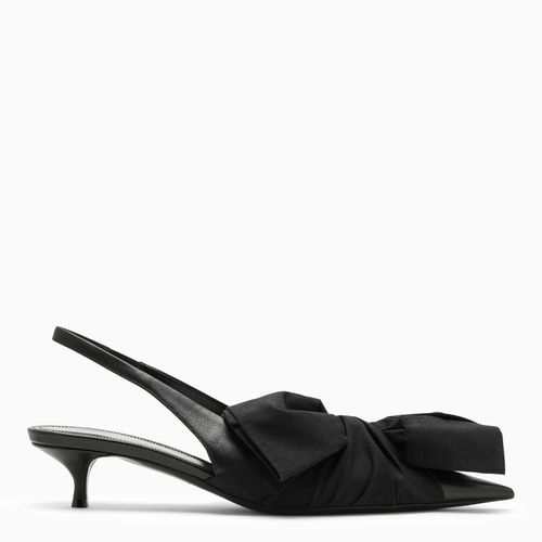 Slingback nera con inserto polsi di camicia - Balenciaga - Modalova