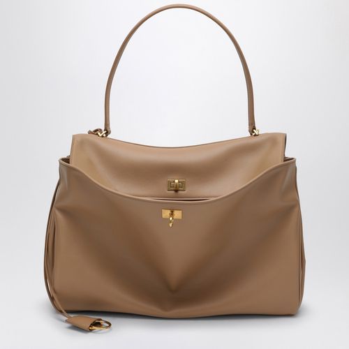 Borsa Rodeo grande caffè latte in pelle di vitello liscia - Balenciaga - Modalova