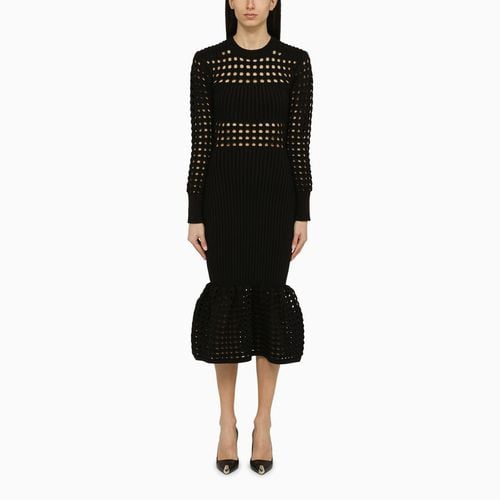 Black knitted midi dress - Alexander McQueen - Modalova