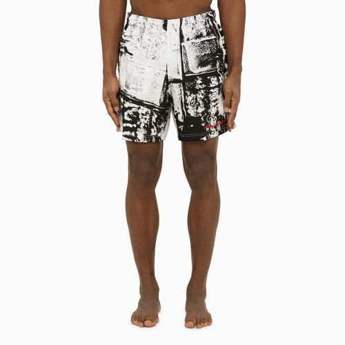 Badehose mit abstraktem Druck und Logo - Alexander McQueen - Modalova