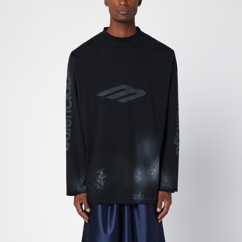 B Stencil black T-shirt with spots - Balenciaga - Modalova