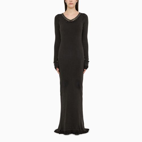 Abito Lingerie Maxi nero in cotone - Balenciaga - Modalova