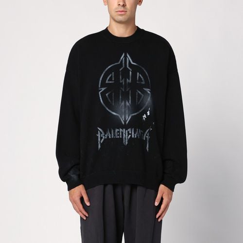 Cotton blend jumper with print - Balenciaga - Modalova