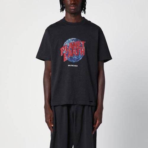 Ausgewaschenes Oversize-T-Shirt Planet Earth - Balenciaga - Modalova