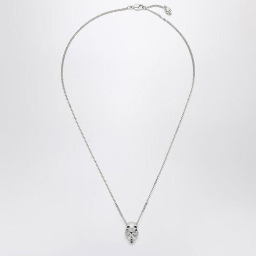 Skull necklace in palladium - Alexander McQueen - Modalova