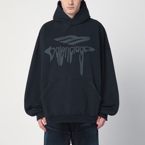 B Liquified Black Faded Sweatshirt - Balenciaga - Modalova