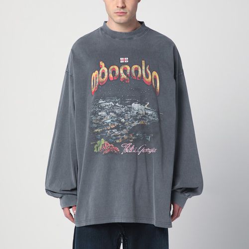 Black washed over Tbilisi T-shirt - Balenciaga - Modalova