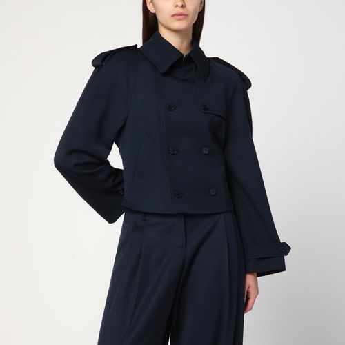 Kurze marineblaue Zweireiherjacke - Alexander McQueen - Modalova
