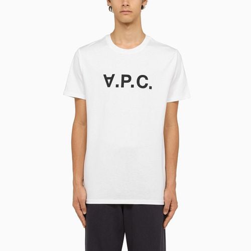 Weißes T-Shirt mit Rundhalsausschnitt und Logo - A.P.C. - Modalova