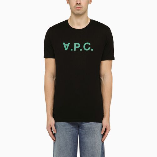 Logoed black crew-neck t-shirt - A.P.C. - Modalova