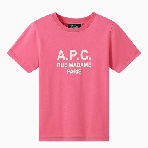 Lachsfarbenes T-Shirt Abel mit Logo - A.P.C. - Modalova