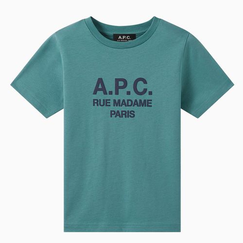 T-shirt Abel verde con logo - A.P.C. - Modalova