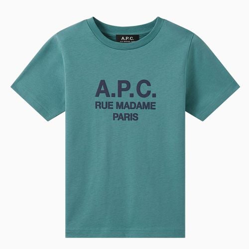 T-shirt Abel verde con logo - A.P.C. - Modalova