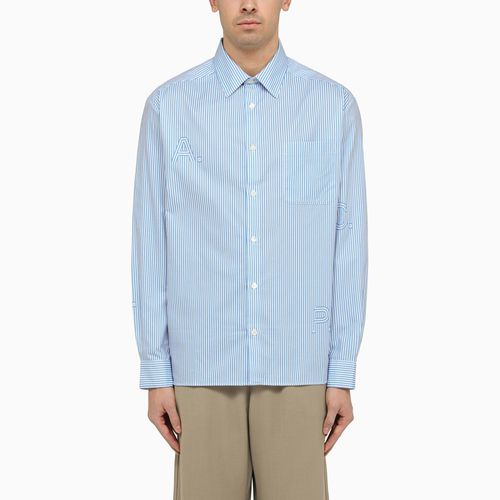 Blue striped cotton shirt - A.P.C. - Modalova