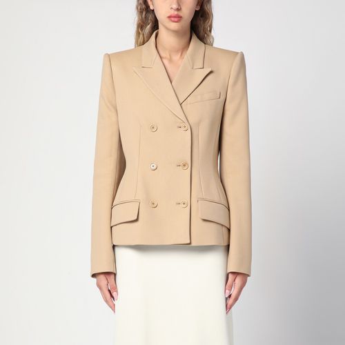 Camel-coloured double-breasted jacket - Sportmax - Modalova