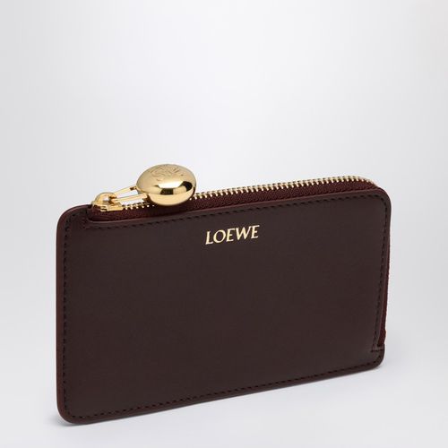 Burgundy leather Pebble card case - Loewe - Modalova