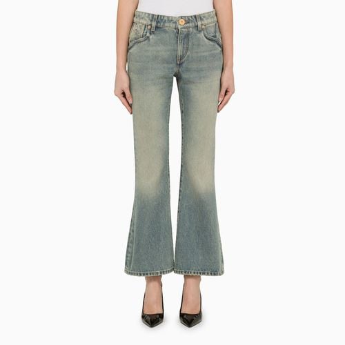 Cropped Jeans aus Denim mit ausgewaschener Optik - Balmain - Modalova