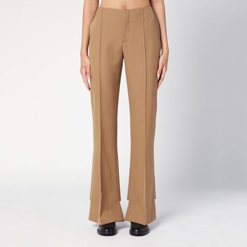 Asymmetrische beige Hose aus Wolle - Chloé - Modalova