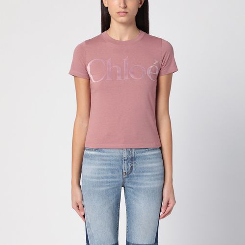 Pink cotton jersey T-shirt - Chloé - Modalova