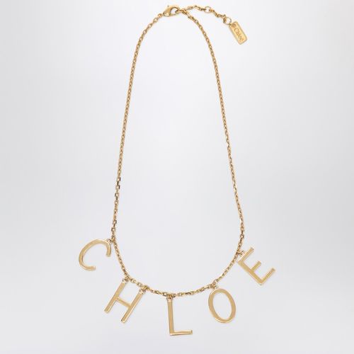 Letters necklace in Vintage Gold brass - Chloé - Modalova