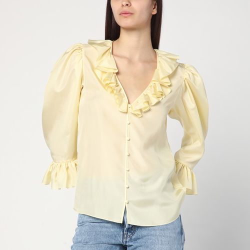 Blusa con volant chiaro in seta - Chloé - Modalova