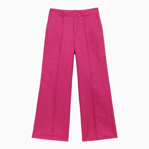 Pantalone rosa in lino e cotone - Chloé - Modalova