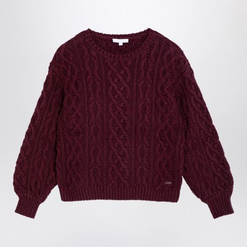 Maglione bordeaux in lana e cotone - Chloé - Modalova