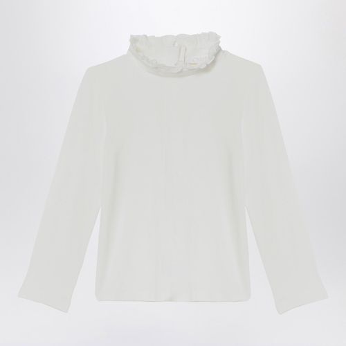 Weißer Pullover mit Rüschenkragen - Chloé - Modalova