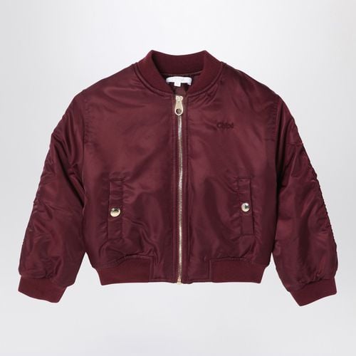 Bomber bordeaux in nylon - Chloé - Modalova