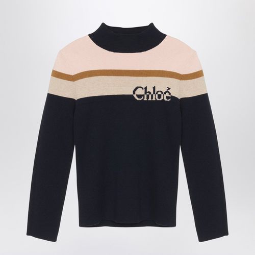 Navy blue cotton and wool jumper - Chloé - Modalova