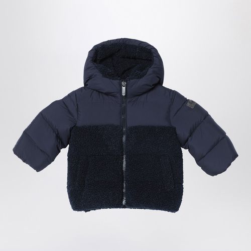 Marineblaue Daunenjacke aus Nylon und Bouclé - Il Gufo - Modalova