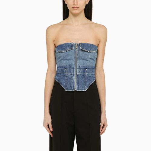 Blue denim top with zip - DION LEE - Modalova