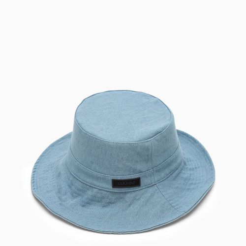 Cappello azzurro in denim - GANNI - Modalova