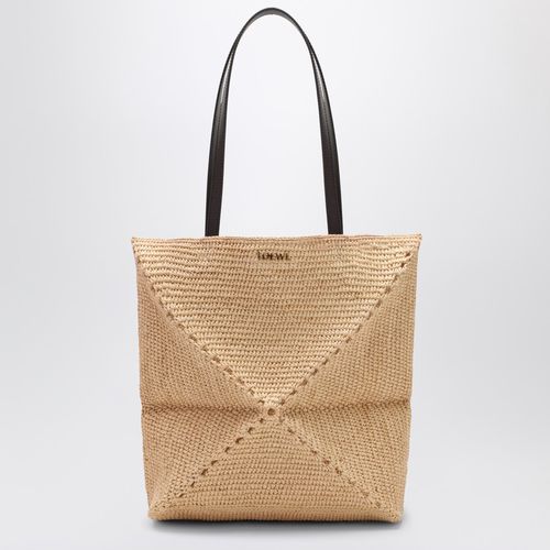 Borsa Tote Puzzle Fold in raffia - Loewe - Modalova