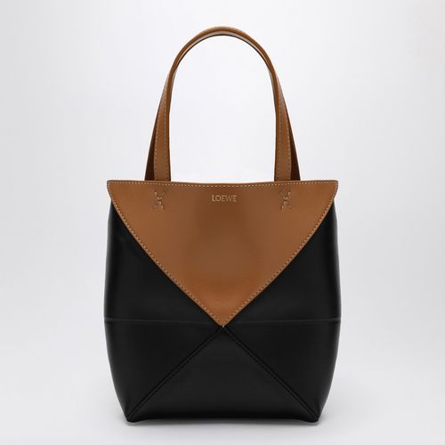 Borsa Puzzle Fold Tote mini Warm Desert/Nero - Loewe - Modalova