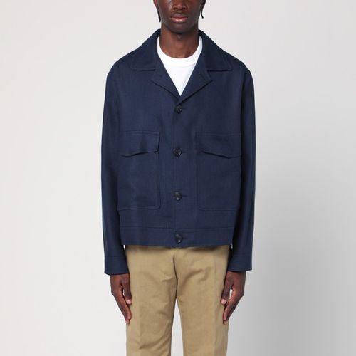 Blue linen jacket - Tagliatore - Modalova