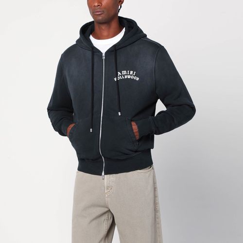 Verwaschenes Sweatshirt mit Reißverschluss und Logo - AMIRI - Modalova