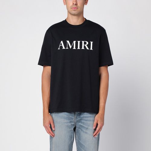 T-shirt nera in cotone con logo - AMIRI - Modalova