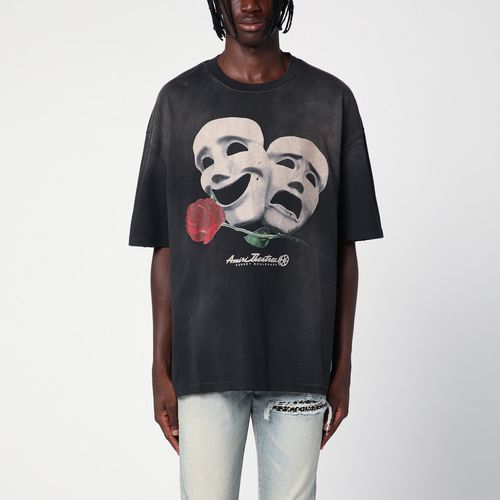 T-shirt oversize Theatre Masks nera - AMIRI - Modalova