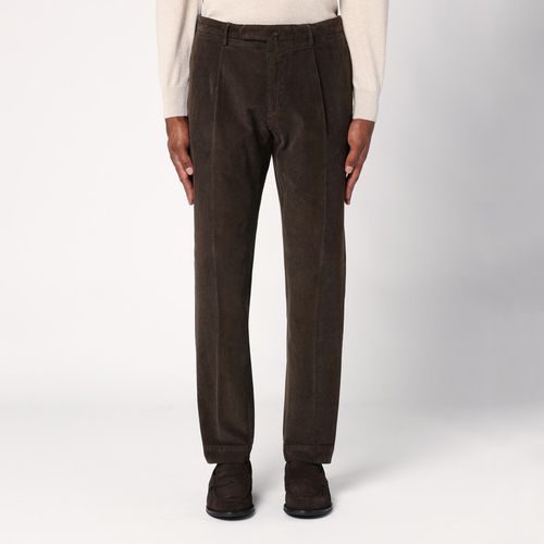 Brown corduroy trousers - Santaniello - Modalova